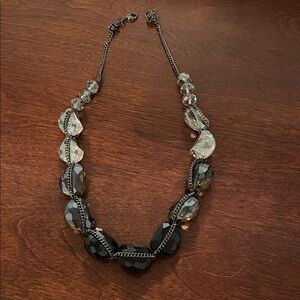 Elegant Black and Silver Necklace